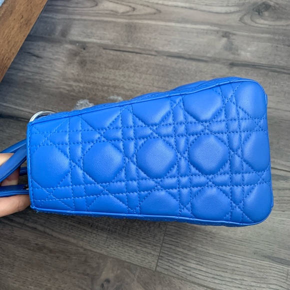 SOLD ON IG Lady Dior Medium in Royal Blue SHW - Picture 6 of 8